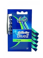 Ξυραφάκια Gillette Blue GII Plus Slalom Sensitive Skin 5τεμ - OneSuperMarket