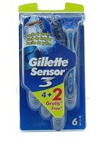 Ξυραφάκια Gillette Sensor 3 4+2τεμ Δώρο - OneSuperMarket
